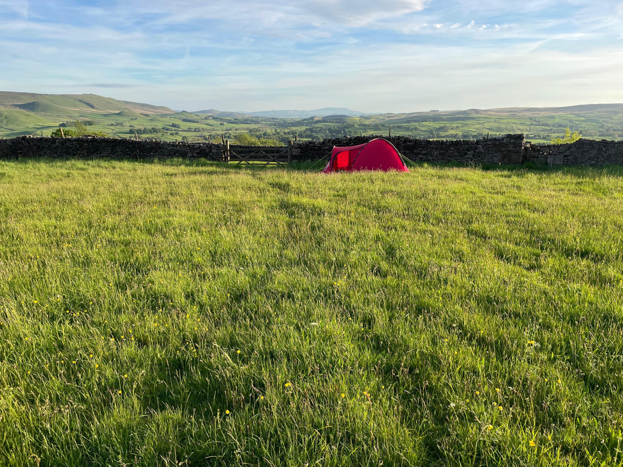 wild camping May 26 p1 View from Grassington Bunk Barn